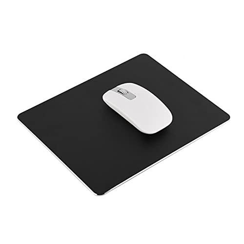 Mauspad, Metall-Aluminium-Mauspad, Aluminiumlegierung, rutschfeste Gaming-Mauspad-Matte, doppelseitiges Mousepad für PC-Laptop-Computer(Schwarz) von Niiyen