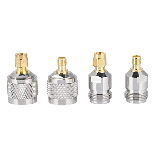 SMA-Steckverbinder, SMA-Steckverbinder-Kit, Antennenkabel-Steckverbinder, 4 STÜCKE SMA auf N-Adapter N-Stecker/-Buchse an SMA-Buchse/-Stecker HF-Koaxial-Adapterstecker SMA-Steckverbinder, SMA-Steckverbinder-Kit, Antennenkabel-Steckverbinder, 4 STÜCKE SMA auf N-Adapter N-Stecker/-Buchse an SMA-Buchse/-Stecker HF-Koaxial-Adapterstecker von Niiyen