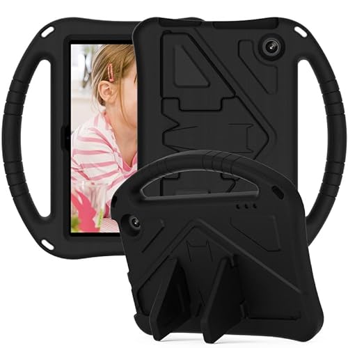Fire HD 7 Zoll 12th Kids Case, Tablet Cover Kompatibel mit Fire HD 7 12th (2022 Release) Handle Stand Case, Kinder Friendly Durable EVA Foam Lightweight Shockproof Protective, Schwarz von Nikaque