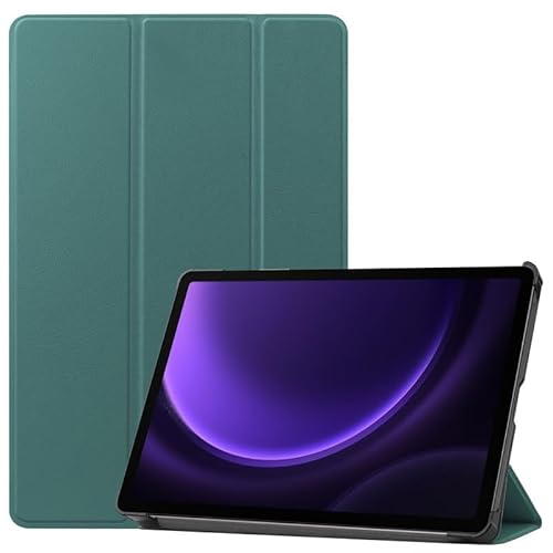 Für Samsung Galaxy Tab S9 FE 10.9 Zoll 2023 Hülle, Tablet Hülle für (SM-X510N/X516B) Trifold Stand Cover mit Stifthalter, Auto Sleep/Wake, Soft TPU Back Cover, Grün von Nikaque