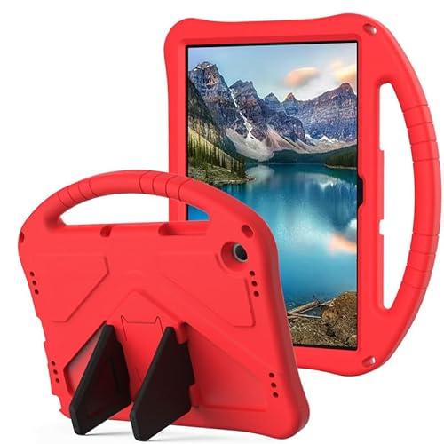 Kinder Hülle für Samsung Galaxy A9 Plus 2023 (SM-X216B), Tablet-Hülle kinderfreundlich, Griff mit Ständer, EVA Leichte Schutzhülle, Rot von Nikaque