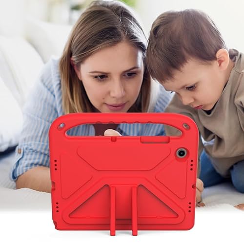 Kinderhülle für Samsung Galaxy Tab A8 10.5 X200/X205, EVA-Schaum, leicht, stoßfest, robust, Tablet-Cover mit Griff, Ständerhülle für Kinder, Rot von Nikaque