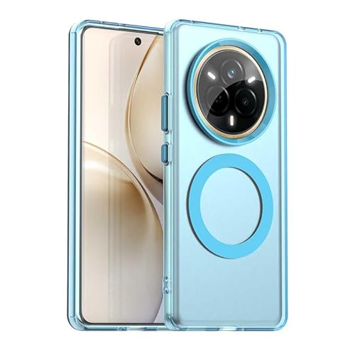 Magnetische Hülle für OPPO Realme 14 Pro 5G, durchscheinend matt, kompatibel mit Mag-Safe, unterstützt kabelloses Laden, schlanke Passform, stoßfeste TPU-Silikonhülle, Blau Magnetische Hülle für OPPO Realme 14 Pro 5G, durchscheinend matt, kompatibel mit Mag-Safe, unterstützt kabelloses Laden, schlanke Passform, stoßfeste TPU-Silikonhülle, Blau von Nikaque