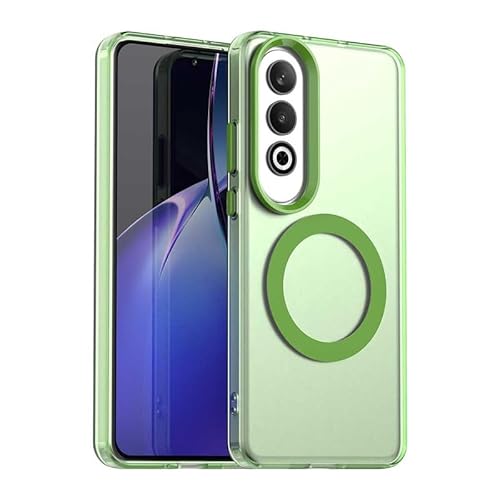 Nikaque Magnetische Hülle für OPPO K12 5G, durchscheinend matt, kompatibel mit Mag-Safe, unterstützt kabelloses Laden, schlanke Passform, stoßfeste TPU-Silikonhülle, Grün Nikaque Magnetische Hülle für OPPO K12 5G, durchscheinend matt, kompatibel mit Mag-Safe, unterstützt kabelloses Laden, schlanke Passform, stoßfeste TPU-Silikonhülle, Grün von Nikaque