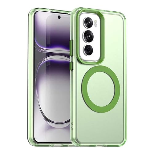 Nikaque Magnetische Hülle für OPPO Realme 12 Global Version, transluzent matt, kompatibel mit Mag-Safe, unterstützt kabelloses Laden, schlanke Passform, stoßfeste TPU-Silikonhülle, Grün Nikaque Magnetische Hülle für OPPO Realme 12 Global Version, transluzent matt, kompatibel mit Mag-Safe, unterstützt kabelloses Laden, schlanke Passform, stoßfeste TPU-Silikonhülle, Grün von Nikaque