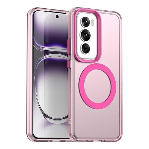 Nikaque Magnetische Hülle für OPPO Realme 12 Pro Global Version, transluzent matt, kompatibel mit Mag-Safe, unterstützt kabelloses Laden, schlanke Passform, stoßfeste TPU-Silikonhülle, Rosa Nikaque Magnetische Hülle für OPPO Realme 12 Pro Global Version, transluzent matt, kompatibel mit Mag-Safe, unterstützt kabelloses Laden, schlanke Passform, stoßfeste TPU-Silikonhülle, Rosa von Nikaque
