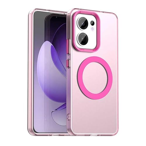 Nikaque Magnetische Hülle für OPPO Realme 13F 5G, durchscheinend matt, kompatibel mit Mag-Safe, unterstützt kabelloses Laden, schlanke Passform, stoßfeste TPU-Silikonhülle, Rosa Nikaque Magnetische Hülle für OPPO Realme 13F 5G, durchscheinend matt, kompatibel mit Mag-Safe, unterstützt kabelloses Laden, schlanke Passform, stoßfeste TPU-Silikonhülle, Rosa von Nikaque