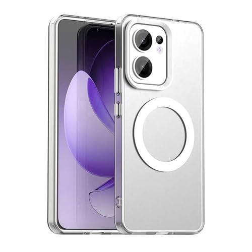 Nikaque Magnetische Hülle für OPPO Realme 13F 5G, durchscheinend matt, kompatibel mit Mag-Safe, unterstützt kabelloses Laden, schlanke Passform, stoßfeste TPU-Silikonhülle, Weiß Nikaque Magnetische Hülle für OPPO Realme 13F 5G, durchscheinend matt, kompatibel mit Mag-Safe, unterstützt kabelloses Laden, schlanke Passform, stoßfeste TPU-Silikonhülle, Weiß von Nikaque