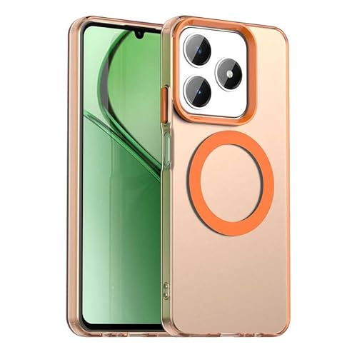 Nikaque Magnetische Hülle für OPPO Realme Note 60, transluzent matt, kompatibel mit Mag-Safe, unterstützt kabelloses Laden, schlanke Passform, stoßfeste TPU-Silikonhülle, Orange Nikaque Magnetische Hülle für OPPO Realme Note 60, transluzent matt, kompatibel mit Mag-Safe, unterstützt kabelloses Laden, schlanke Passform, stoßfeste TPU-Silikonhülle, Orange von Nikaque