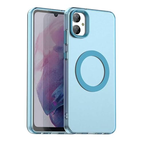Nikaque Magnetische Hülle für Samsung Galaxy A05, Transluzent Matt Kompatibel mit Mag-Safe, Unterstützung Kabelloses Laden, Slim Fit Stoßfest TPU Silikon Case, Blau Nikaque Magnetische Hülle für Samsung Galaxy A05, Transluzent Matt Kompatibel mit Mag-Safe, Unterstützung Kabelloses Laden, Slim Fit Stoßfest TPU Silikon Case, Blau von Nikaque