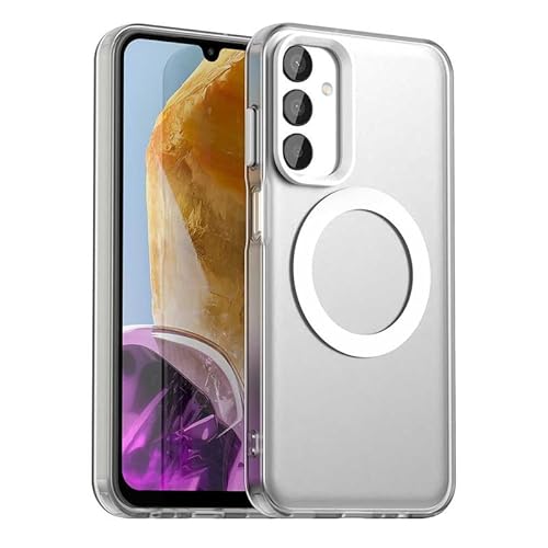 Nikaque Magnetische Hülle für Samsung Galaxy F55 5G, Transluzent Matt Kompatibel mit Mag-Safe, Unterstützung Kabelloses Laden, Slim Fit Stoßfest TPU Silikon Case, Weiß Nikaque Magnetische Hülle für Samsung Galaxy F55 5G, Transluzent Matt Kompatibel mit Mag-Safe, Unterstützung Kabelloses Laden, Slim Fit Stoßfest TPU Silikon Case, Weiß von Nikaque