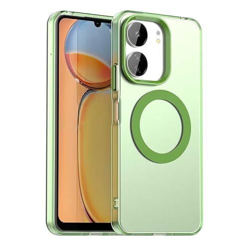 Nikaque Magnetische Hülle für Xiaomi POCO M6 5G, transluzent matt, kompatibel mit Mag-Safe, unterstützt kabelloses Laden, schlanke Passform, stoßfeste TPU-Silikonhülle, Grün Nikaque Magnetische Hülle für Xiaomi POCO M6 5G, transluzent matt, kompatibel mit Mag-Safe, unterstützt kabelloses Laden, schlanke Passform, stoßfeste TPU-Silikonhülle, Grün von Nikaque