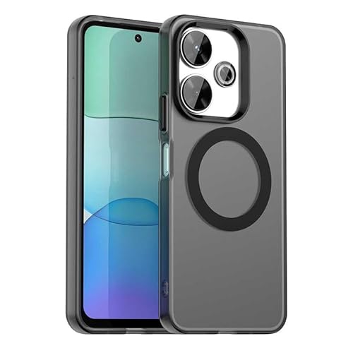 Nikaque Magnetische Hülle für Xiaomi Redmi 13 4G, Transluzent Matt Kompatibel mit Mag-Safe, Unterstützung Kabelloses Laden, Slim Fit Stoßfest TPU Silikon Case, Schwarz Nikaque Magnetische Hülle für Xiaomi Redmi 13 4G, Transluzent Matt Kompatibel mit Mag-Safe, Unterstützung Kabelloses Laden, Slim Fit Stoßfest TPU Silikon Case, Schwarz von Nikaque