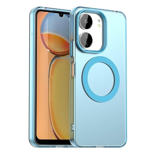 Nikaque Magnetische Hülle für Xiaomi Redmi 13R 5G, Transluzent Matt Kompatibel mit Mag-Safe, Unterstützung Kabelloses Laden, Slim Fit Stoßfest TPU Silikon Case, Blau Nikaque Magnetische Hülle für Xiaomi Redmi 13R 5G, Transluzent Matt Kompatibel mit Mag-Safe, Unterstützung Kabelloses Laden, Slim Fit Stoßfest TPU Silikon Case, Blau von Nikaque