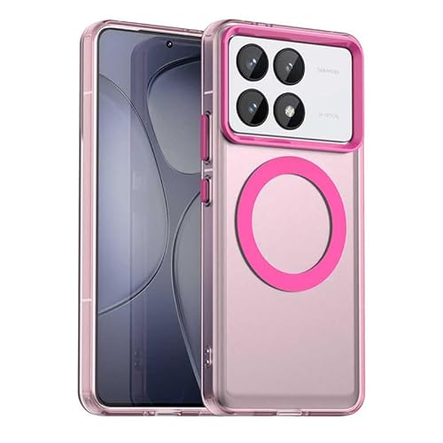 Nikaque Magnetische Hülle für Xiaomi Redmi K70E, Transluzent Matt Kompatibel mit Mag-Safe, Unterstützung Kabelloses Laden, Slim Fit Stoßfest TPU Silikon Case, Rosa Nikaque Magnetische Hülle für Xiaomi Redmi K70E, Transluzent Matt Kompatibel mit Mag-Safe, Unterstützung Kabelloses Laden, Slim Fit Stoßfest TPU Silikon Case, Rosa von Nikaque
