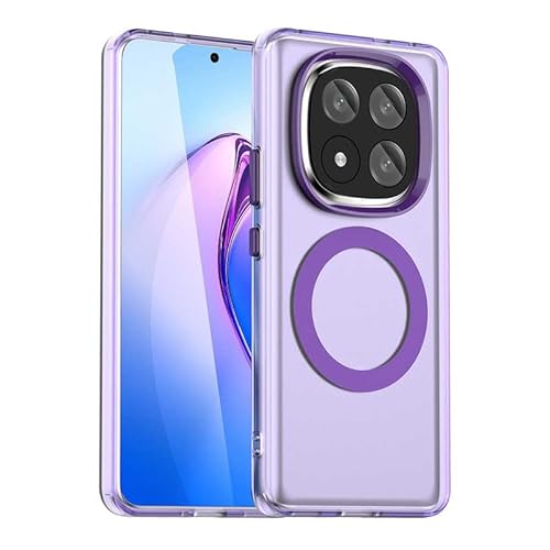 Nikaque Magnetische Hülle für Xiaomi Redmi Note 14 Pro+ Plus 5G, transluzent matt, kompatibel mit Mag-Safe, unterstützt kabelloses Laden, Slim Fit, stoßfest, TPU Silikonhülle, Lila Nikaque Magnetische Hülle für Xiaomi Redmi Note 14 Pro+ Plus 5G, transluzent matt, kompatibel mit Mag-Safe, unterstützt kabelloses Laden, Slim Fit, stoßfest, TPU Silikonhülle, Lila von Nikaque