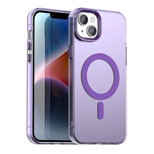 Nikaque Magnetische Hülle für iPhone 15, Transluzent Matt Kompatibel mit Mag-Safe, Unterstützung Kabelloses Laden, Slim Fit Stoßfest TPU Silikon Case, Lila Nikaque Magnetische Hülle für iPhone 15, Transluzent Matt Kompatibel mit Mag-Safe, Unterstützung Kabelloses Laden, Slim Fit Stoßfest TPU Silikon Case, Lila von Nikaque