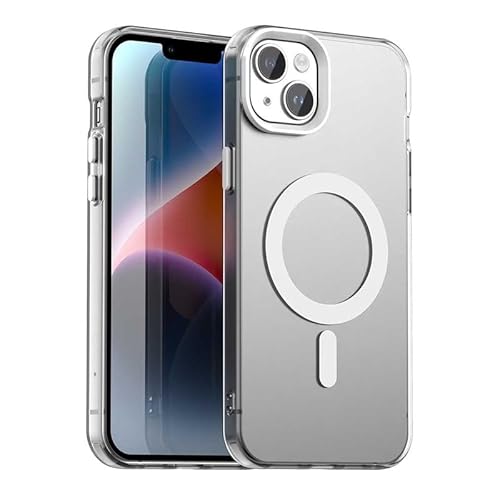 Nikaque Magnetische Hülle für iPhone 15 Plus, durchscheinend matt, kompatibel mit Mag-Safe, unterstützt kabelloses Laden, schlanke Passform, stoßfeste TPU-Silikonhülle, Weiß Nikaque Magnetische Hülle für iPhone 15 Plus, durchscheinend matt, kompatibel mit Mag-Safe, unterstützt kabelloses Laden, schlanke Passform, stoßfeste TPU-Silikonhülle, Weiß von Nikaque