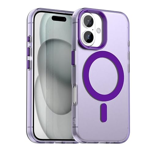 Nikaque Magnetische Hülle für iPhone 16 Plus, Transluzent Matt Kompatibel mit Mag-Safe, Unterstützung Kabelloses Laden, Slim Fit Stoßfest TPU Silikon Case, Lila Nikaque Magnetische Hülle für iPhone 16 Plus, Transluzent Matt Kompatibel mit Mag-Safe, Unterstützung Kabelloses Laden, Slim Fit Stoßfest TPU Silikon Case, Lila von Nikaque