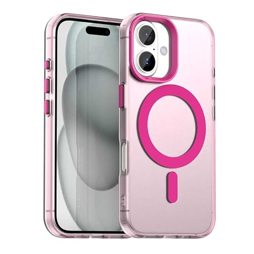 Nikaque Magnetische Hülle für iPhone 16 Plus, Transluzent Matt Kompatibel mit Mag-Safe, Unterstützung Kabelloses Laden, Slim Fit Stoßfest TPU Silikon Case, Rosa Nikaque Magnetische Hülle für iPhone 16 Plus, Transluzent Matt Kompatibel mit Mag-Safe, Unterstützung Kabelloses Laden, Slim Fit Stoßfest TPU Silikon Case, Rosa von Nikaque