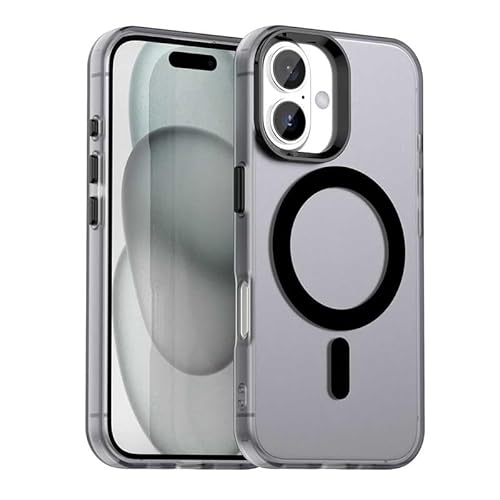 Nikaque Magnetische Hülle für iPhone 16 Plus, Transluzent Matt Kompatibel mit Mag-Safe, Unterstützung Kabelloses Laden, Slim Fit Stoßfest TPU Silikon Case, Schwarz Nikaque Magnetische Hülle für iPhone 16 Plus, Transluzent Matt Kompatibel mit Mag-Safe, Unterstützung Kabelloses Laden, Slim Fit Stoßfest TPU Silikon Case, Schwarz von Nikaque