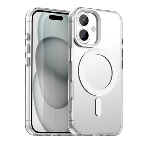 Nikaque Magnetische Hülle für iPhone 16 Plus, Transluzent Matt Kompatibel mit Mag-Safe, Unterstützung Kabelloses Laden, Slim Fit Stoßfest TPU Silikon Case, Weiß Nikaque Magnetische Hülle für iPhone 16 Plus, Transluzent Matt Kompatibel mit Mag-Safe, Unterstützung Kabelloses Laden, Slim Fit Stoßfest TPU Silikon Case, Weiß von Nikaque
