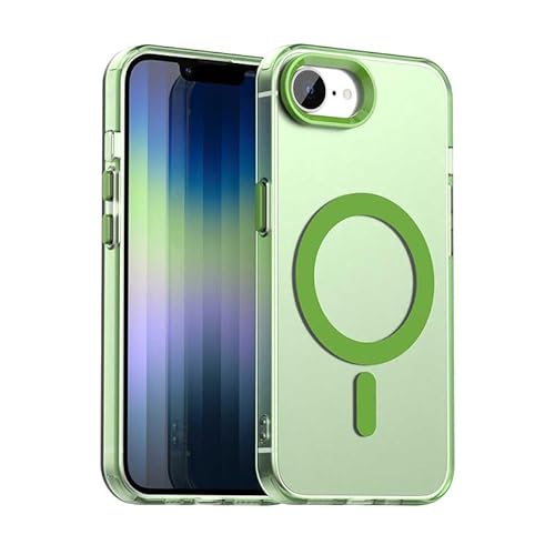 Nikaque Magnetische Hülle für iPhone 16E, Transluzent Matt Kompatibel mit Mag-Safe, Unterstützung Kabelloses Laden, Slim Fit Stoßfest TPU Silikon Case, Grün Nikaque Magnetische Hülle für iPhone 16E, Transluzent Matt Kompatibel mit Mag-Safe, Unterstützung Kabelloses Laden, Slim Fit Stoßfest TPU Silikon Case, Grün von Nikaque