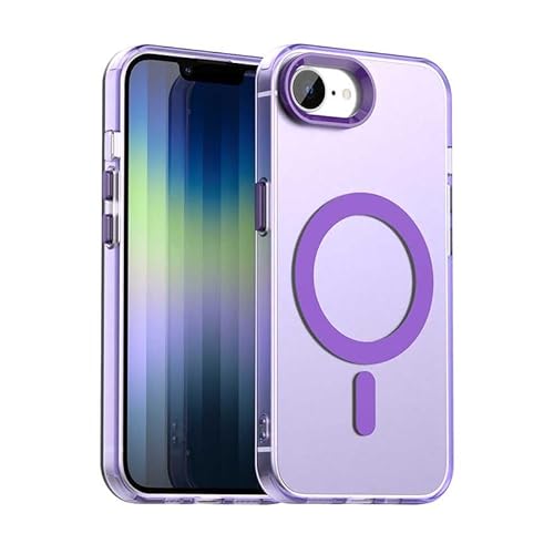 Nikaque Magnetische Hülle für iPhone 16E, durchscheinend matt, kompatibel mit Mag-Safe, unterstützt kabelloses Laden, Slim Fit, stoßfest, TPU Silikonhülle, Lila Nikaque Magnetische Hülle für iPhone 16E, durchscheinend matt, kompatibel mit Mag-Safe, unterstützt kabelloses Laden, Slim Fit, stoßfest, TPU Silikonhülle, Lila von Nikaque