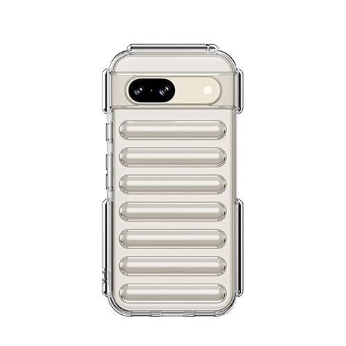 Nikaque Schutzhülle für Google Pixel 8A, kompatibel mit Google Pixel 8A, harte PC-Rückseite, Kapselschutz-Design, strapazierfähig, stoßfest, transparent von Nikaque