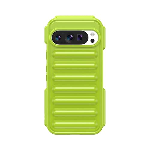 Nikaque Schutzhülle für Google Pixel 9 Pro, kompatibel mit Google Pixel 9 Pro, harte PC-Rückseite, Kapselschutz-Design, strapazierfähig, stoßfest, Grün von Nikaque