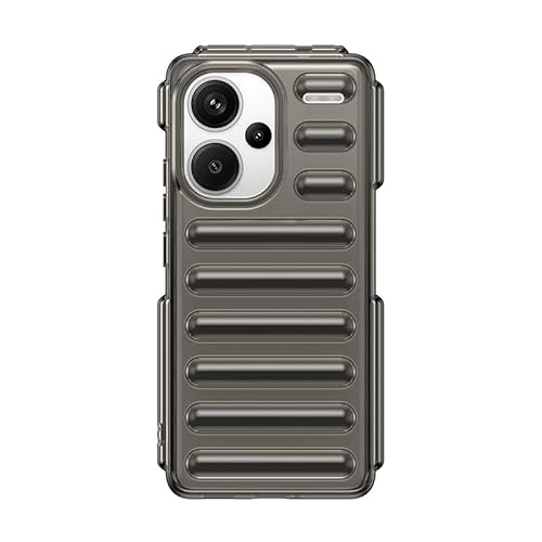 Nikaque Schutzhülle für Xiaomi Redmi 13 Pro Plus 5G, kompatibel mit Xiaomi Redmi 13 Pro Plus 5G, harte PC-Rückseite, Kapselschutz-Design, robuste, stoßfeste Handy-Stoßfängerabdeckung, Grau von Nikaque