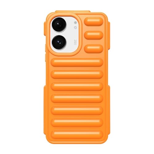 Nikaque Schutzhülle für Xiaomi Redmi 13C 4G, kompatibel mit Xiaomi Redmi 13C 4G, harte PC-Rückseite, Kapselschutz-Design, robuste, stoßfeste Handy-Stoßfängerabdeckung, Orange von Nikaque