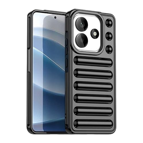 Nikaque Schutzhülle für Xiaomi Redmi 14 5G, kompatibel mit Xiaomi Redmi 14 5G, harte PC-Rückseite, Kapselschutz-Design, robuste, stoßfeste Handy-Stoßfängerabdeckung, Schwarz von Nikaque