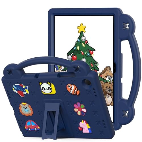 Nikaque für Samsung Galaxy Tab A9 Plus 2023 11 Zoll Hülle Kinder, Tablet Hülle Kinderfreundlich, DIY Niedliches Design, Griff mit Ständer, EVA Leichte Schutzhülle, Navy von Nikaque