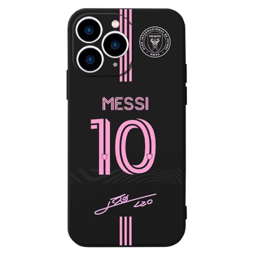 Nikitea ZERMU Schutzhülle für iPhone 15 Pro Max, 17 cm (6,7 Zoll), Motiv: Löwe %l Mess%i Super Soccer Star Miam%i #10, modischer Vollschutz, weiches Silikon, TPU, Stoßdämpfung, Stoßfängerabdeckung von Nikitea