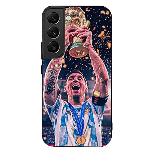ZERMU Cokcoip Schutzhülle für Samsung Galaxy S22 5G 6.1 Zoll (15.5 cm), Superstar-Mode, Bumper Cover Case für Samsung Galaxy S22 5G 2022, Lionel Messi-10-Fußball-Argentinien Flagge von Nikitea