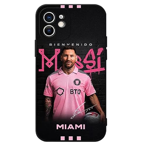 ZERMU Cokcoip Schutzhülle für iPhone 12, Miami Lionel Messi 10, Inter Superstar, modisch, vollständiger Schutz, weiches Silikon, TPU, stoßdämpfend, für iPhone 12, 15,5 cm (6,1 Zoll) von Nikitea