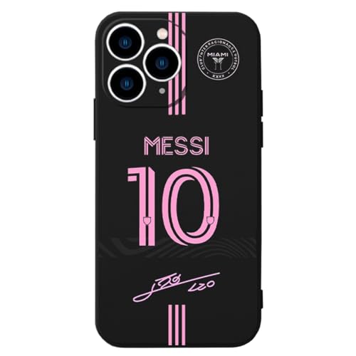 ZERMU Schutzhülle für iPhone 14 Pro 15,5 cm (6,1 Zoll), super Spielerstar, modisch, vollständiger Schutz, weiches Silikon, TPU, Stoßdämpfung, Stoßfängerabdeckung, Löwe %l Mess%i Inter Soccer Miam-i von Nikitea