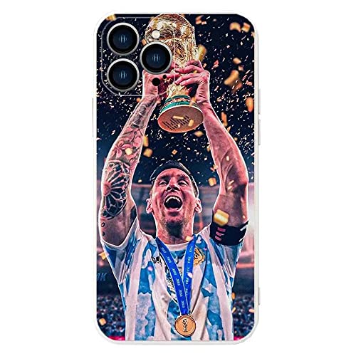 ZERMU Superstar Fashion Full Protection Soft Silikon TPU Stoßdämpfung Bumper Cover Case für iPhone 13 Pro 6,1 Zoll, Lionel Messi-10-Soccer-Argentinien Flagge von Nikitea