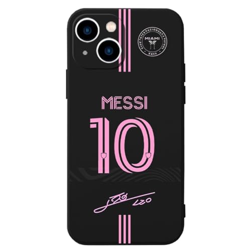 ZERMU Schutzhülle für iPhone 13, 15,5 cm (6,1 Zoll), Motiv: Löwe %l Mess%i Super Soccer Star Miam%i #10, Fußballmode, vollständiger Schutz, weiches Silikon, TPU, Stoßdämpfung, Stoßfängerabdeckung, von Nikitea