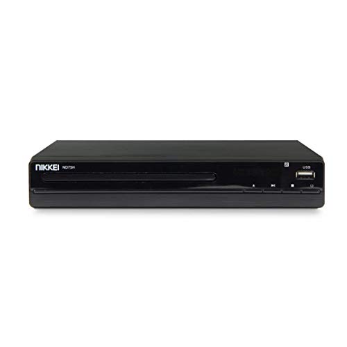 Nikkei ND75H DVD Player - Kompakter CD und DVD Spieler mit HDMI, SCART, Cinch und USB Anschluss - Full HD Upscaling - Für TV - Regionen Frei - einschließlich Fernbedienung - Schwarz von Nikkei