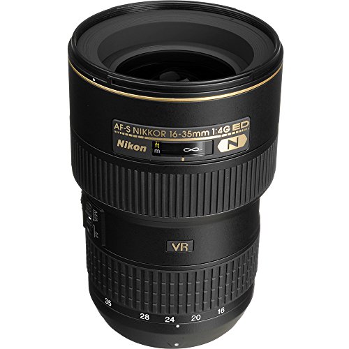 Nikon 2182 AF-S 16-35 mm 1:4G ED VR Superweitwinkel-Objektiv (77 mm Filtergewinde, bildstabilisiert) Schwarz von Nikon