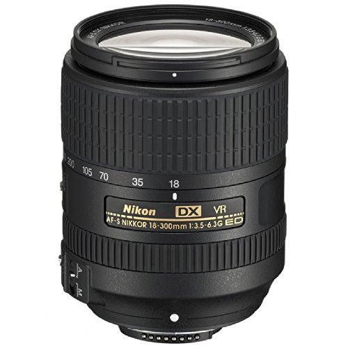 Nikon 2216 AF-S DX 18-300 mm 1:3,5-6,3G ED VR Reisezoom-Objektiv (inkl. LC-67 Frontdeckel und LF-4 Rückdeckel, bildstabilisiert) Schwarz von Nikon