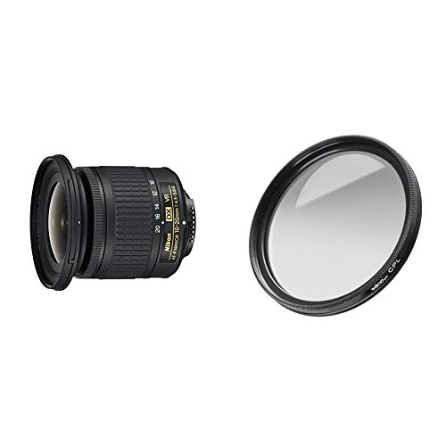 Nikon AF-P DX NIKKOR 10-20 mm 1:4.5-5.6G VR Objektiv schwarz & Walimex Pro Polfilter zirkular MC 72 mm (inkl. Schutzhülle) von Nikon