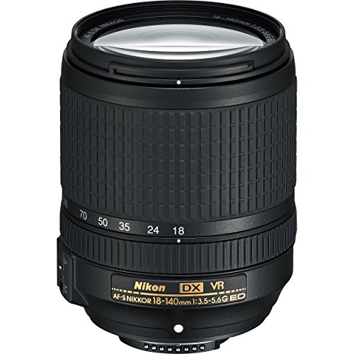 Nikon AF-S DX 18-140 mm 1:3,5-5,6G ED VR Reisezoom-Objektiv (67 mm Filtergewinde, bildstabilisiert) Schwarz von Nikon