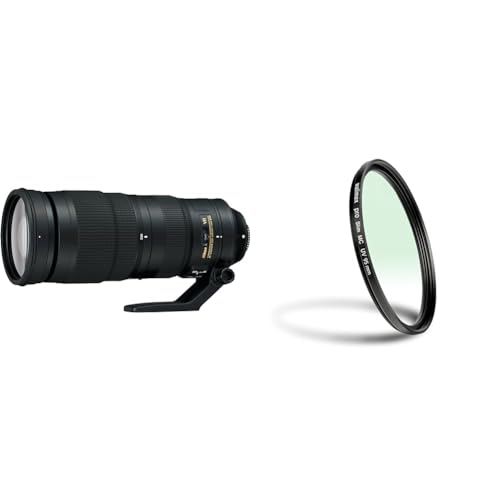 Nikon AF-S Nikkor ED VR 200-500 mm 1:5 6E (95 mm Filtergewinde) schwarz & Walimex Pro UV-Filter Slim MC 95mm schwarz von Nikon
