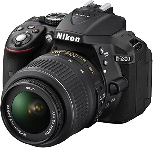 Nikon D5300 Digital SLR Camera with 18-55mm VR Lens Kit - Black (24.2 MP) 3.2 inch LCD with Wi-Fi and GPS (Certified Refurbished) von Nikon