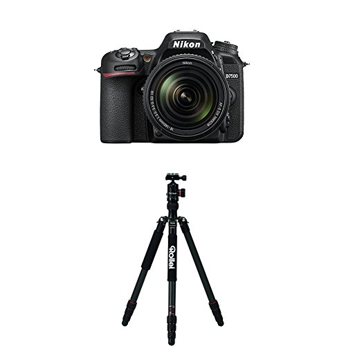 Nikon D7500 Kit AF-S DX 18-140mm f/3.5-5.6 VR Spiegelreflexkamera,schwarz+Rollei C5i Carbon Black von Nikon