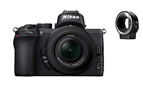Nikon Z 50 Spiegellose Kamera im DX-Format mit Nikon 16-50mm 1:3,5-6,3 VR und FTZ-Adapter (20,9 MP, OLED-Sucher 2,36 Mill. Bildpunkten, 11 Bilder pro Sek., Hybrid-AF mit Fokus-Assistent, 4K UHD Video) Nikon Z 50 Spiegellose Kamera im DX-Format mit Nikon 16-50mm 1:3,5-6,3 VR und FTZ-Adapter (20,9 MP, OLED-Sucher 2,36 Mill. Bildpunkten, 11 Bilder pro Sek., Hybrid-AF mit Fokus-Assistent, 4K UHD Video) von Nikon