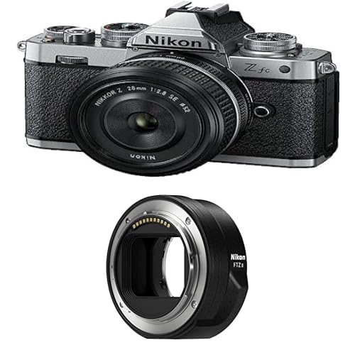 Nikon Z fc KIT Z 28 1:2.8 SPEZ. Edition (20.9 MP, OLED-Sucher mit 2.36 Millionen Bildpunkten) + FTZ II (Adapter für F-Mount Objektive auf Z-Mount Kameras) von Nikon